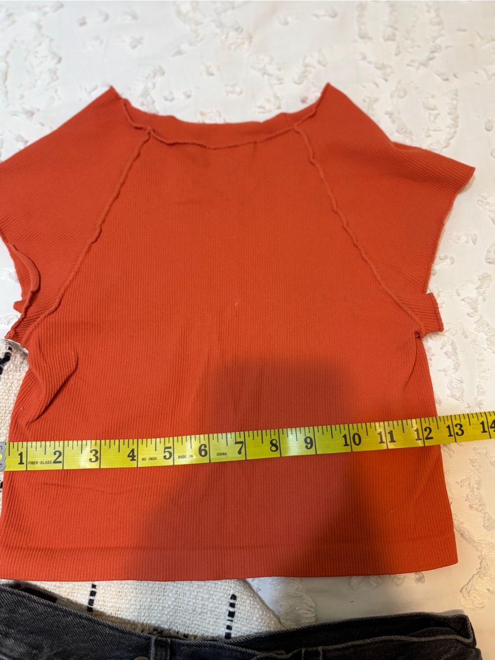 Seamless pink/red Ribbed Top - Picture 3 of 3
